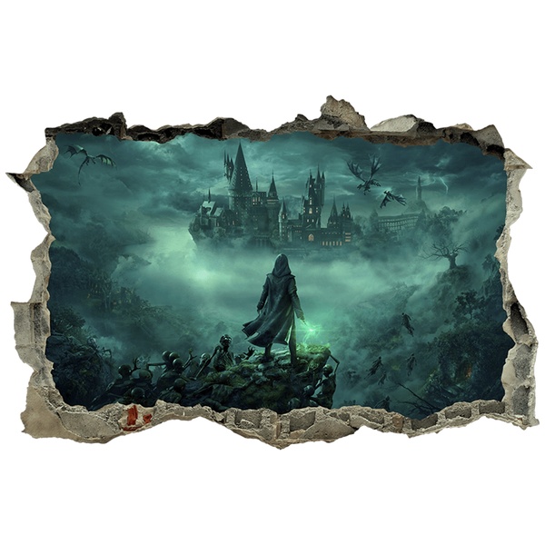 Stickers muraux: Trou dans le mur École de Magie Harry Potter