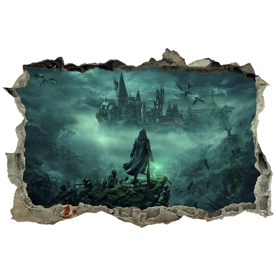 Stickers muraux: Trou dans le mur École de Magie Harry Potter