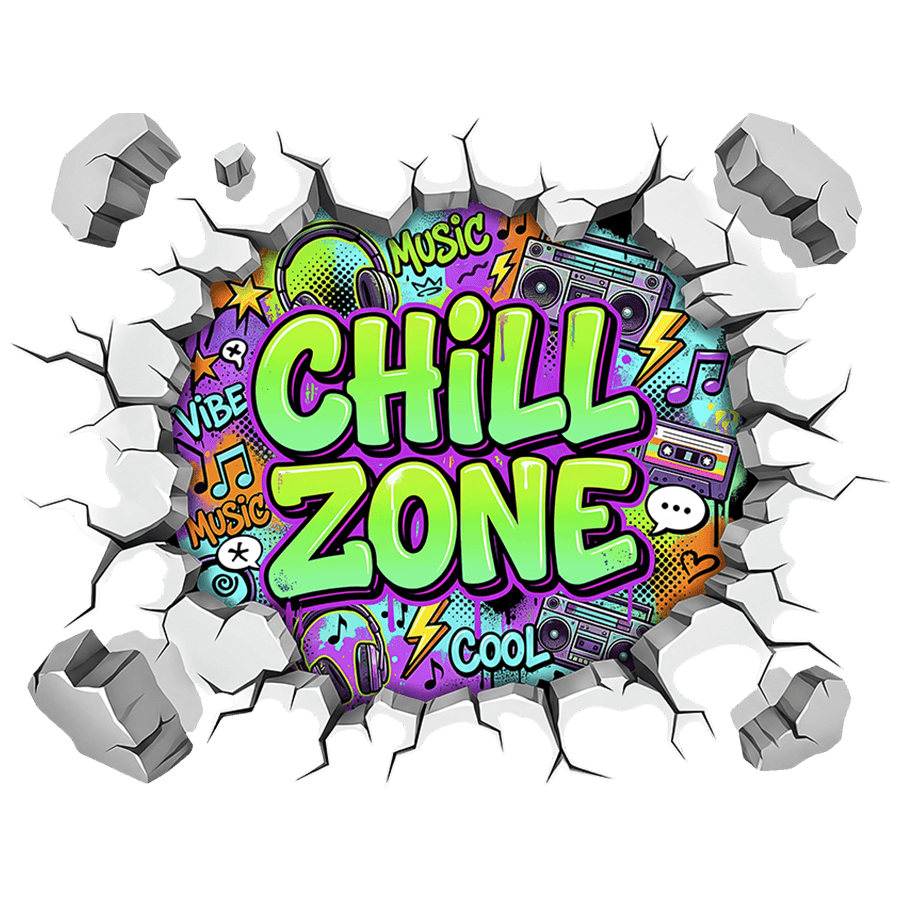 Stickers muraux: Trou de mur Chill Zone