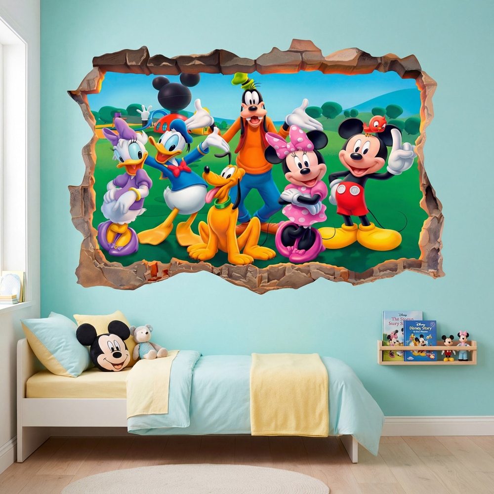 Stickers pour enfants: Brèche Murale Amis Disney