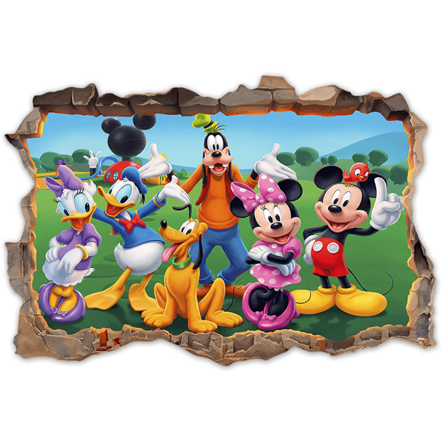 Stickers pour enfants: Brèche Murale Amis Disney