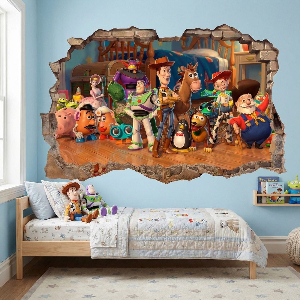 Stickers pour enfants: Brèche Murale Jouets Toy Story