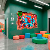 Stickers pour enfants: Br&egrave;che Murale Super H&eacute;ros Marvel 13