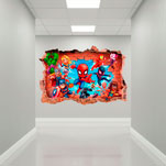 Stickers pour enfants: Br&egrave;che Murale Super H&eacute;ros Marvel 16