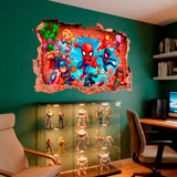 Stickers pour enfants: Br&egrave;che Murale Super H&eacute;ros Marvel 19