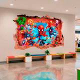 Stickers pour enfants: Br&egrave;che Murale Super H&eacute;ros Marvel 21
