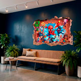 Stickers pour enfants: Br&egrave;che Murale Super H&eacute;ros Marvel 7