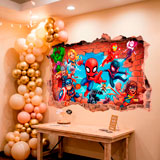 Stickers pour enfants: Br&egrave;che Murale Super H&eacute;ros Marvel 9