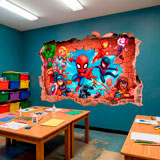 Stickers pour enfants: Br&egrave;che Murale Super H&eacute;ros Marvel 11