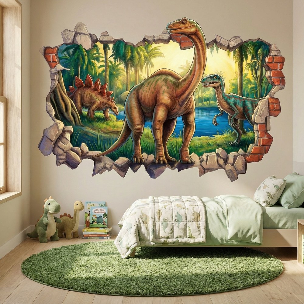 Stickers pour enfants: Trou dans le Mur Âge des Dinosaures