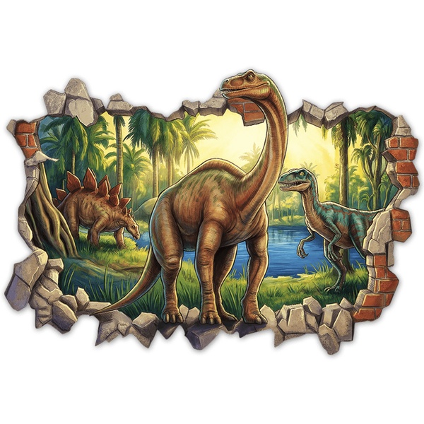 Stickers pour enfants: Trou dans le Mur Âge des Dinosaures