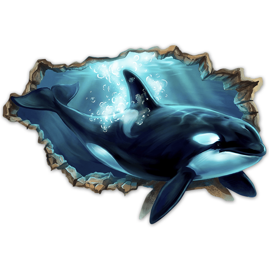 Stickers muraux: Orque Géante à Travers le Mur