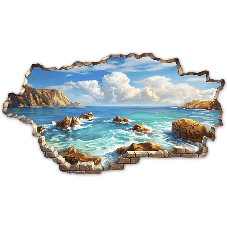 Stickers muraux: Brèche Murale Côte Sauvage