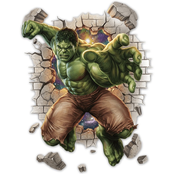 Stickers pour enfants: Trou de Mur Hulk