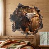 Stickers muraux: Trou de Mur Aigle Chauve 6
