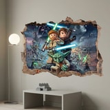 Stickers pour enfants: Trou de Mur Ma&icirc;tres Jedi Lego Star Wars 5