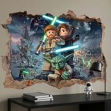 Stickers pour enfants: Trou de Mur Ma&icirc;tres Jedi Lego Star Wars 7
