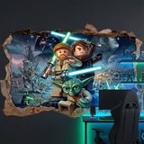 Stickers pour enfants: Trou de Mur Ma&icirc;tres Jedi Lego Star Wars 9