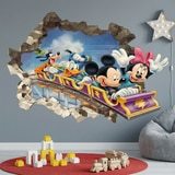 Stickers pour enfants: Trou de Mur Amis de Mickey Mouse Montagnes Russes 8