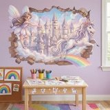 Stickers pour enfants: Trou de Mur F&eacute;e, Ch&acirc;teau et Licorne 8