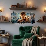 Stickers muraux: Trou de Mur Harry Potter Monde Magique 5