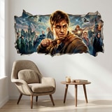 Stickers muraux: Trou de Mur Harry Potter Monde Magique 7