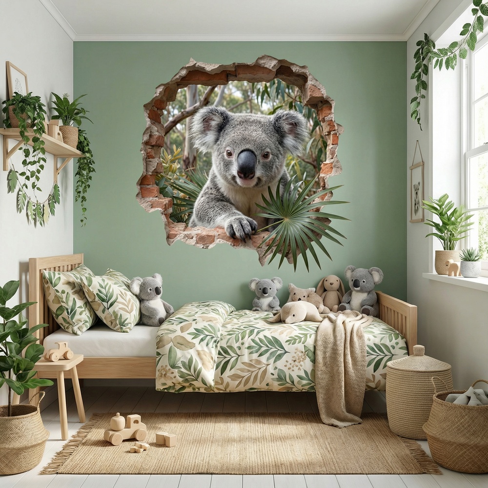 Stickers muraux: Trou de Mur Koala