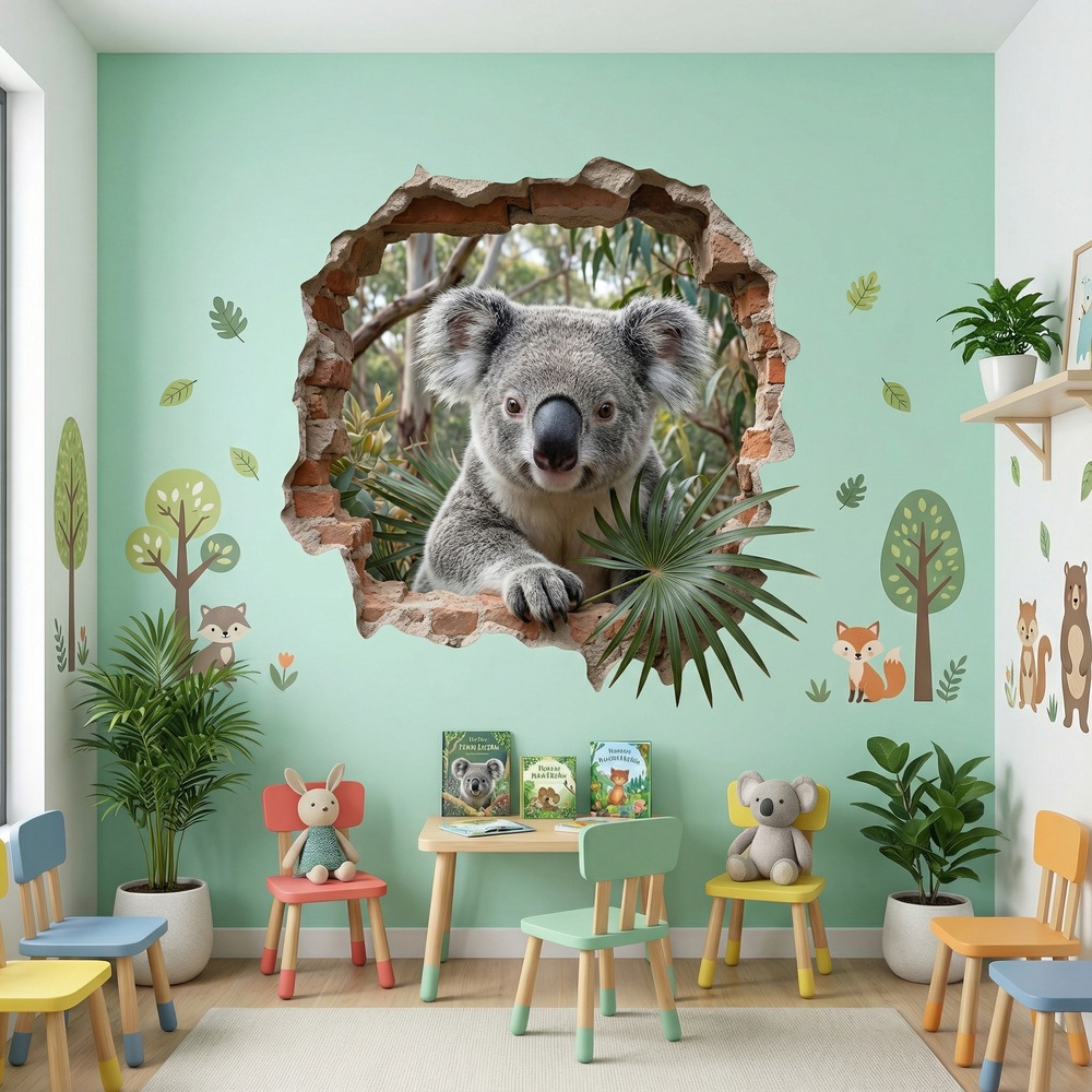 Stickers muraux: Trou de Mur Koala