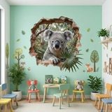 Stickers muraux: Trou de Mur Koala dans l'Eucalyptus 6