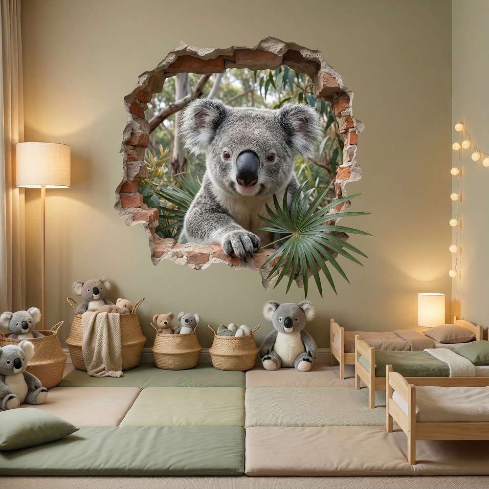 Stickers muraux: Trou de Mur Koala