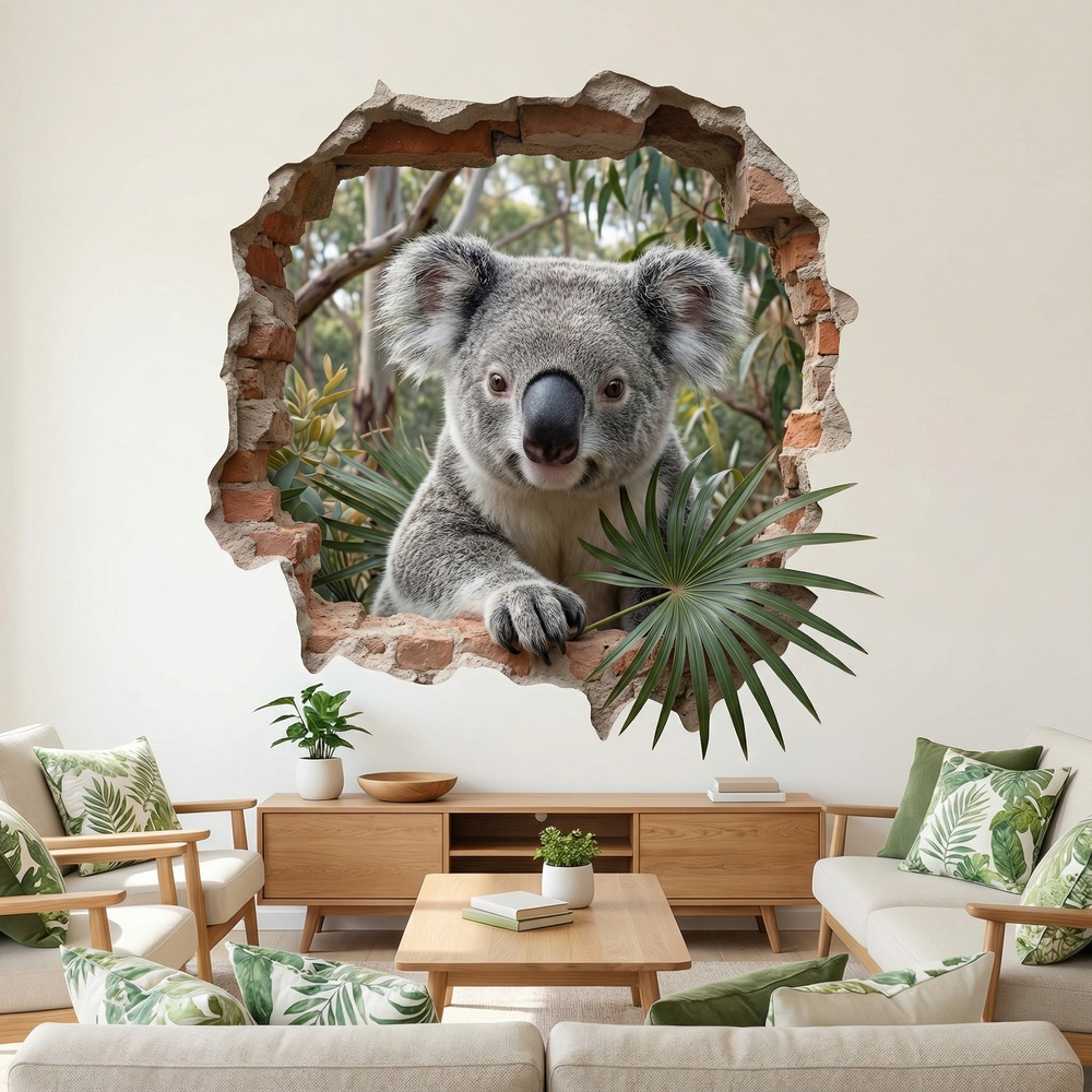 Stickers muraux: Trou de Mur Koala