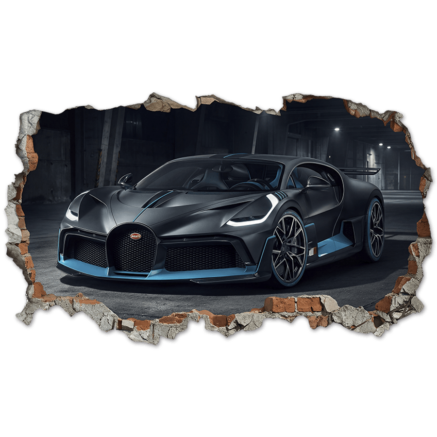 Stickers muraux: Trou de Mur Bugatti Divo