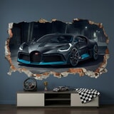 Stickers muraux: Trou de Mur Bugatti Divo 7
