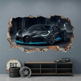 Stickers muraux: Trou de Mur Bugatti Divo 8