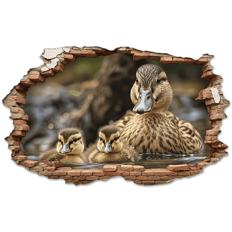 Stickers muraux: Trou de Mur Canetons