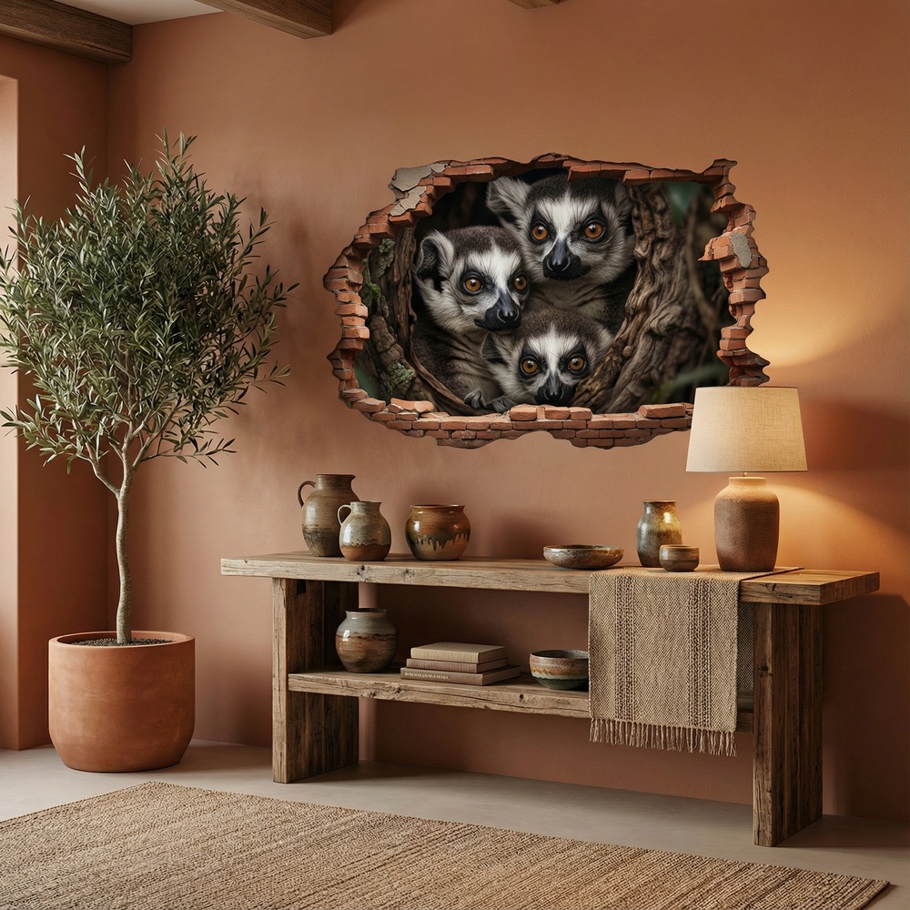 Stickers muraux: Trou de Mur L&eacute;muriens