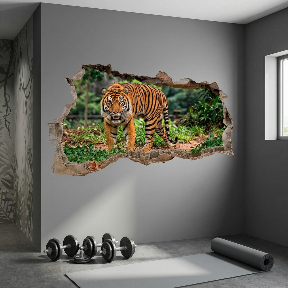 Stickers muraux: Trou de Mur Tigre Bengale