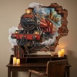Stickers muraux: Trou de Mur Train Harry Potter 4