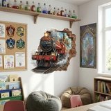 Stickers muraux: Trou de Mur Train Harry Potter 5