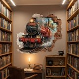 Stickers muraux: Trou de Mur Train Harry Potter 9