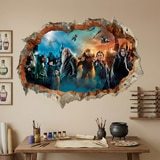 Stickers muraux: Trou de Mur Harry Potter Personnages 3