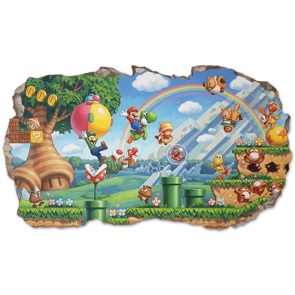 Stickers pour enfants: Trou de Mur Super Mario