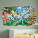 Stickers pour enfants: Trou de Mur Super Mario 5