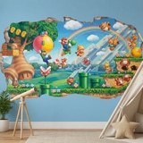 Stickers pour enfants: Trou de Mur Super Mario 7