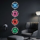 Stickers muraux: Trou de Mur Symboles Gamer Playstation 6