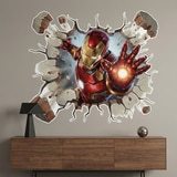 Stickers pour enfants: Trou de Mur Iron Man &Eacute;nergie 4