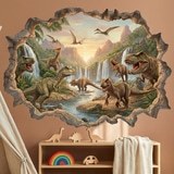 Stickers pour enfants: Trou de Mur Royaume Jurassique 8