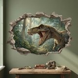 Stickers pour enfants: Trou de Mur T-Rex Colossal 3