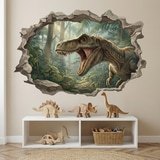 Stickers pour enfants: Trou de Mur T-Rex Colossal 4