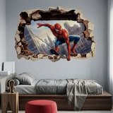 Stickers pour enfants: Trou de Mur Spider-Man Action 7